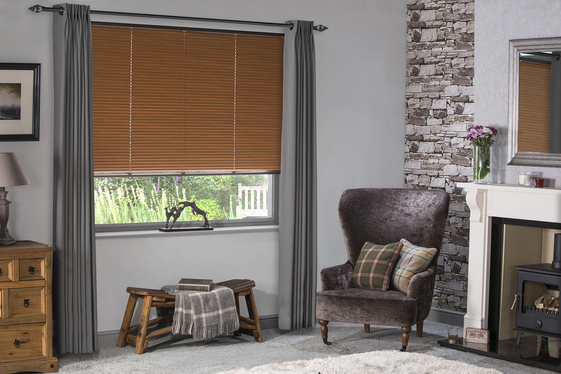 Venetian blinds - Wood chestnut