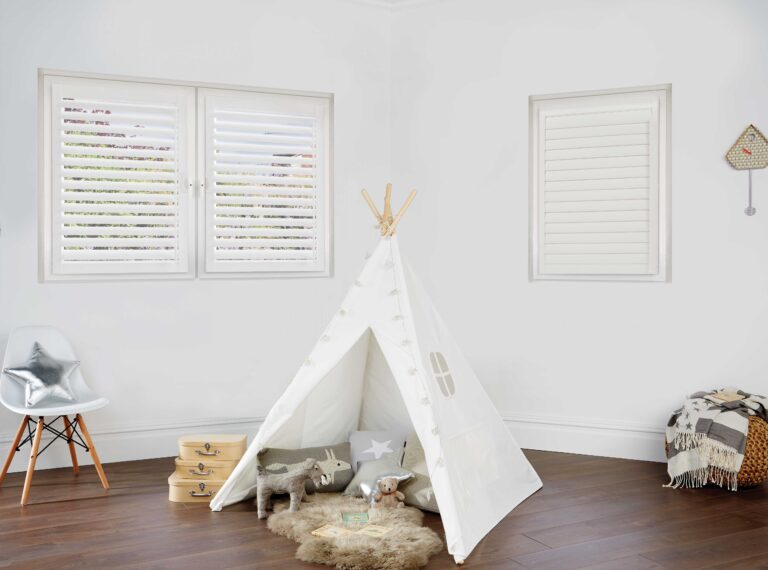 Perfect fit shutters lite are child safe and suitable for childs play rooms