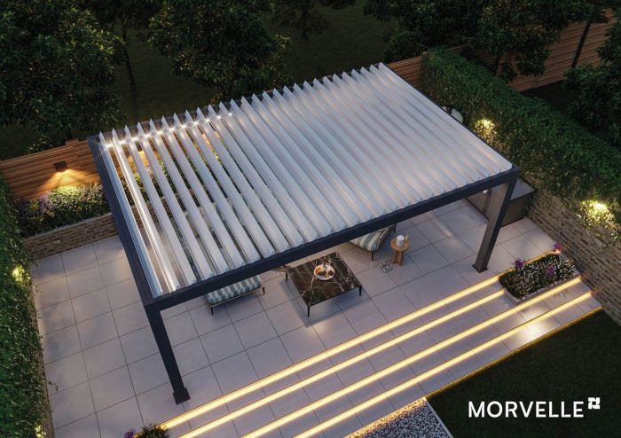 Movelle louvred roof - top view
